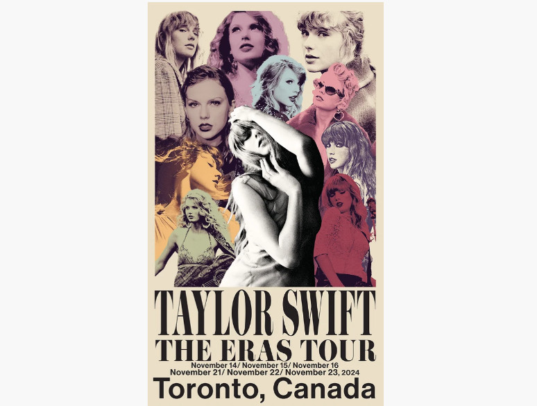 *SUPER RARE* Official Taylor Swift Eras Tour Toronto 2024 Trending Poster 14x24\