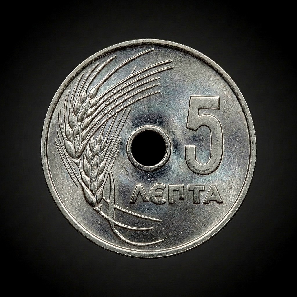 1954 Greece 5 Lepta Coin 1954 Greece 5 Lepta Coin