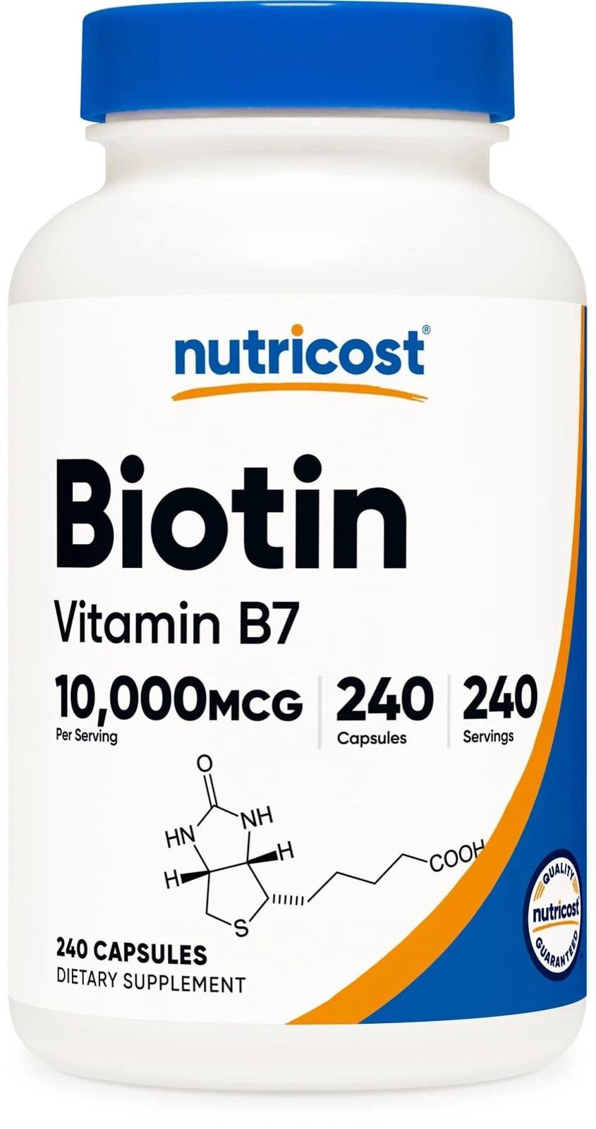 Nutricost Biotin (Vitamin B7) 10,000mcg (10mg) Vitamin 240 Capsules Nutricost Biotin (Vitamin B7) 10,000mcg (10mg) Vitamin 240 Capsules