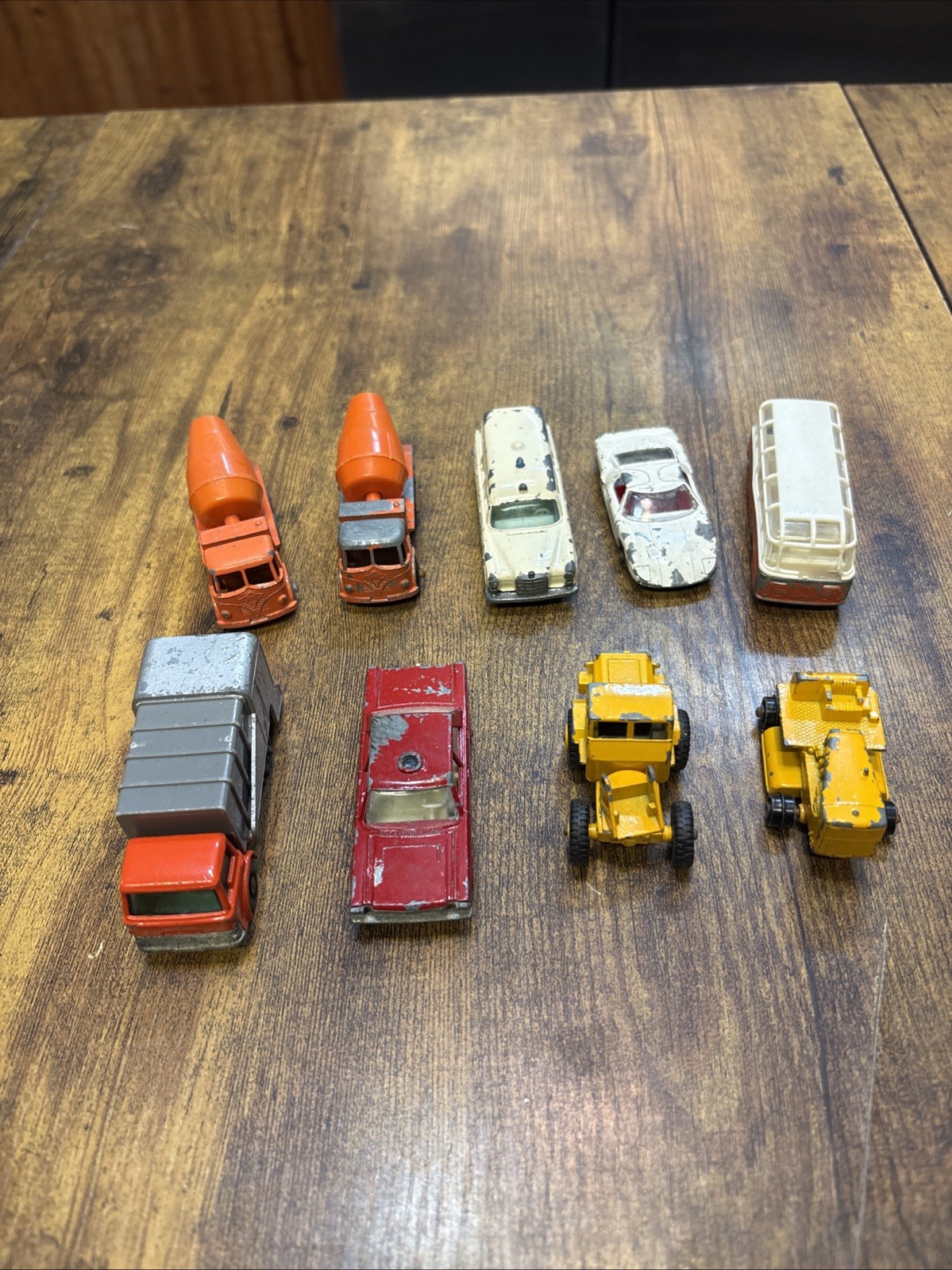 Lot Of Nine 1960s Lesney Matchbox Cars Made In England (Trucks,bus,ambulance… Lot Of Nine 1960s Lesney Matchbox Cars Made In England (Trucks,bus,ambulance…
