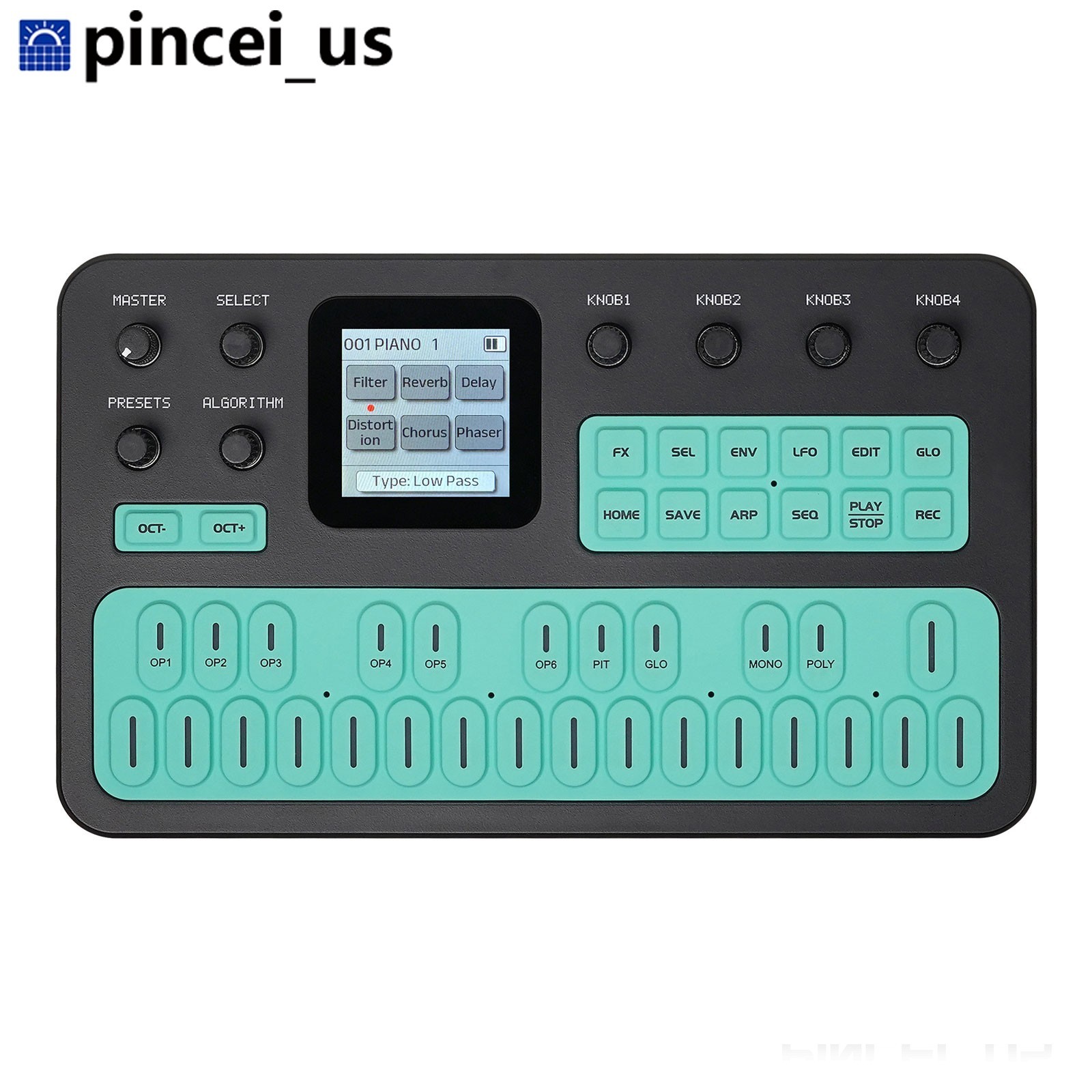 M-VAVE FM-1 Audio FM Synthesizer 3Ch MIDI Built-in 6 Effects 3.5mm Stereo Output