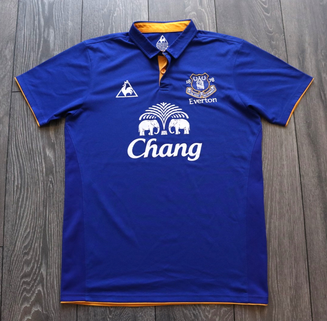 EVERTON 2011 2012 HOME SHIRT FOOTBALL JERSEY LE COQ SPORTIF SOCCER MEN\'S MEDIUM