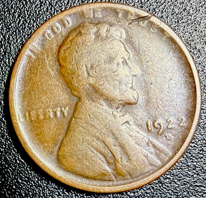 1922 D Weak D Lincoln Cent ~Semi key Date~VG Condition