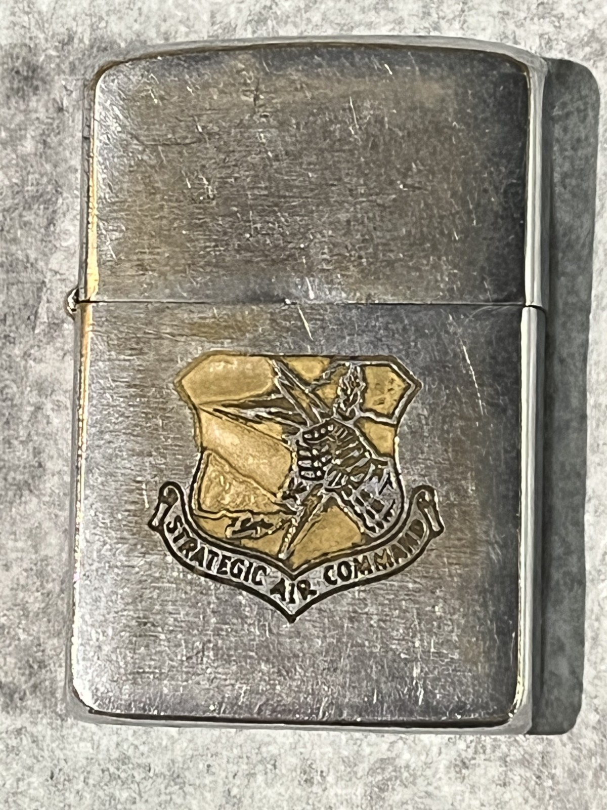 Vintage 1953-1955 Zippo Lighter Strategic Air Command SAC USAF Military Pat 2517 Vintage 1953-1955 Zippo Lighter Strategic Air Command SAC USAF Military Pat 2517