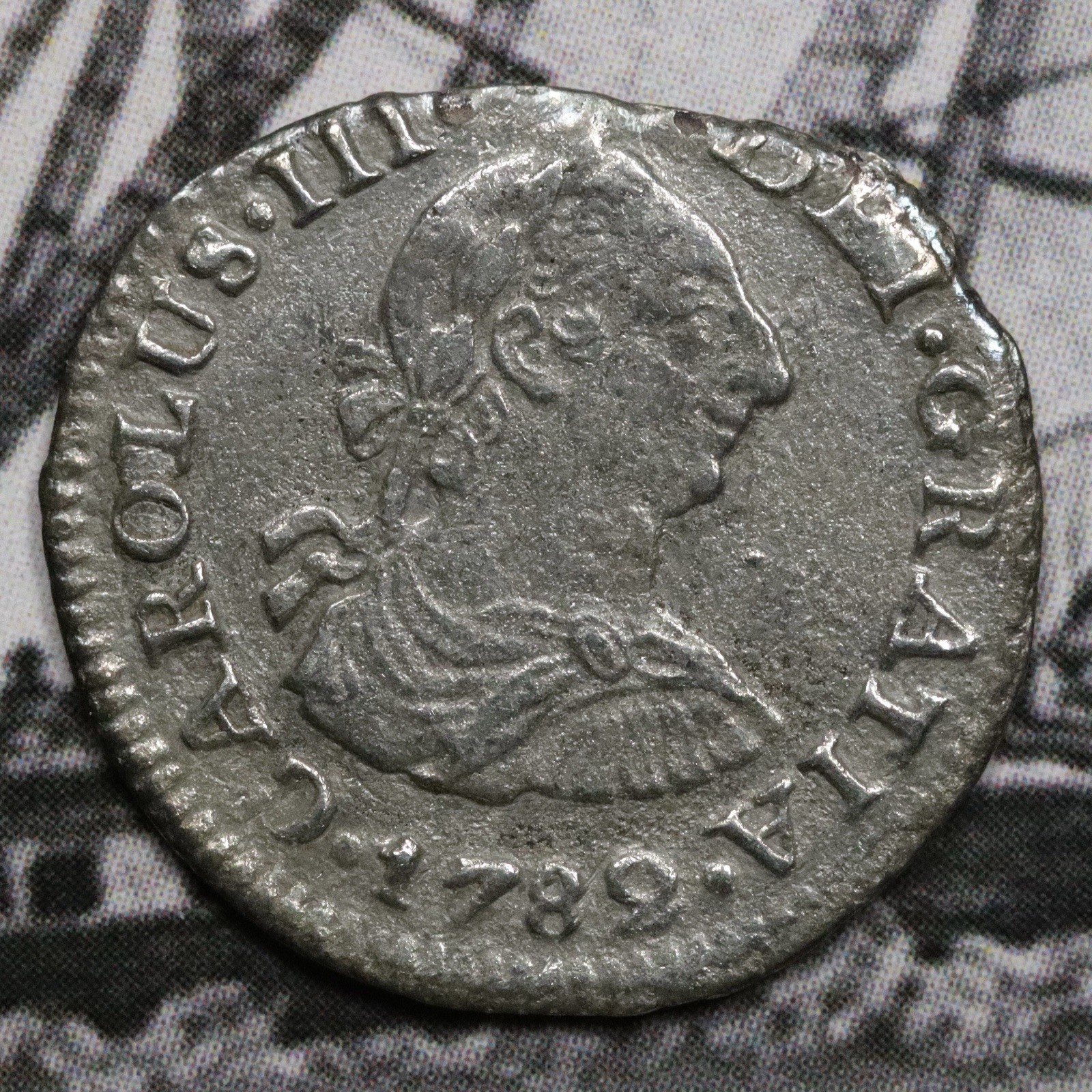1782 MO Mexico Silver 1/2 Real El Cazador Shipwreck Coin