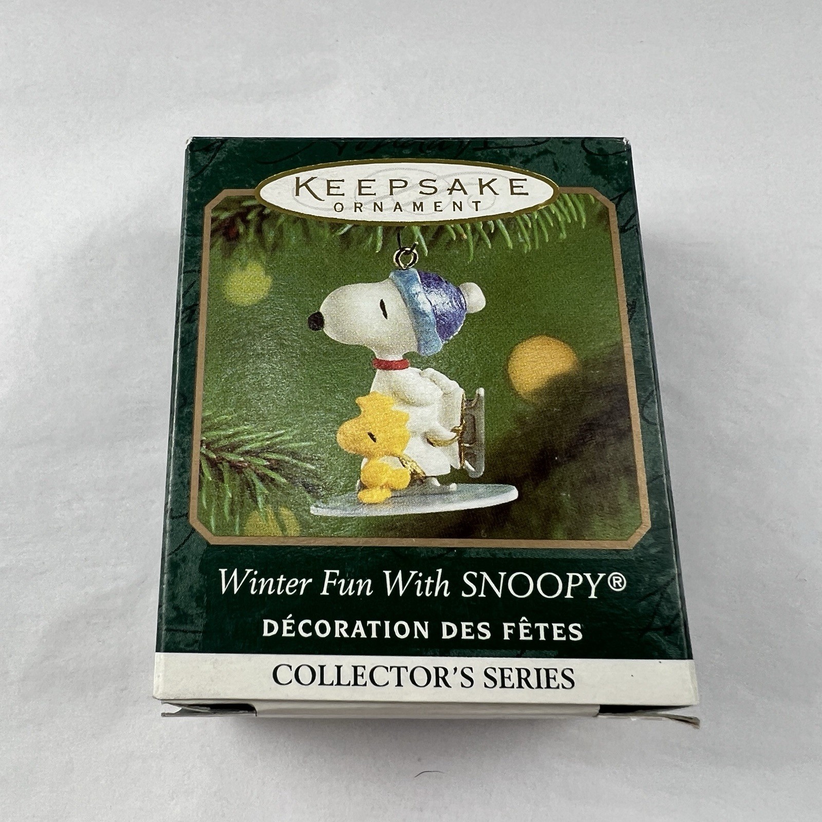 Vintage Hallmark Keepsake Ornament Winter Fun with Snoopy Miniature Mini 2001