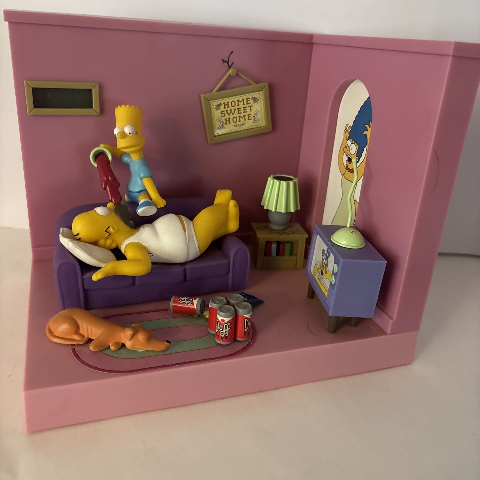 Vintage The Simpsons Bart Homer Talking Alarm Clock AM/FM radio Wesco 1997