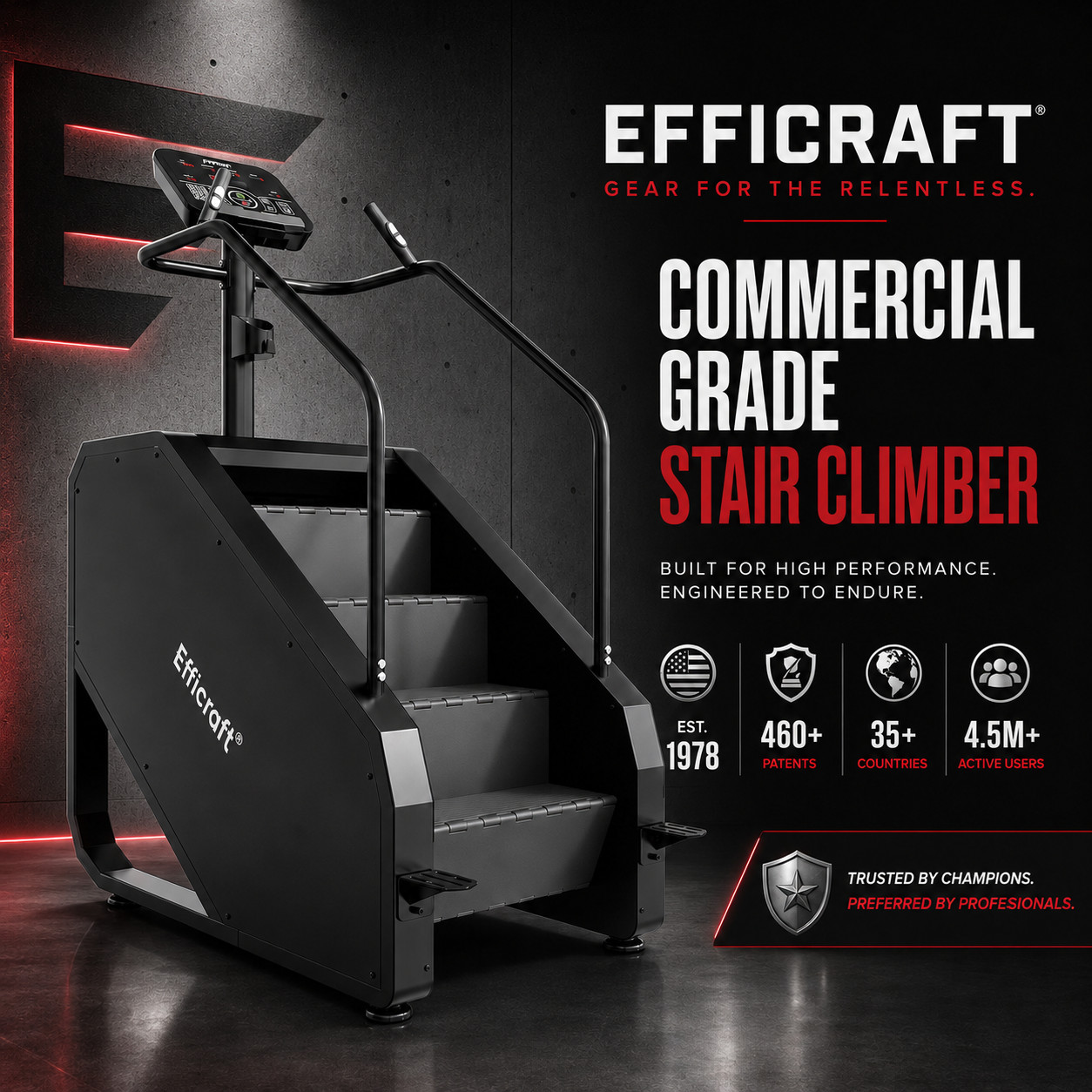 Stair Stepper Machine with LED Screen, 15 Speed Levels Stair Master, 15-164 Step Stair Stepper Machine with LED Screen, 15 Speed Levels Stair Master, 15-164 Step