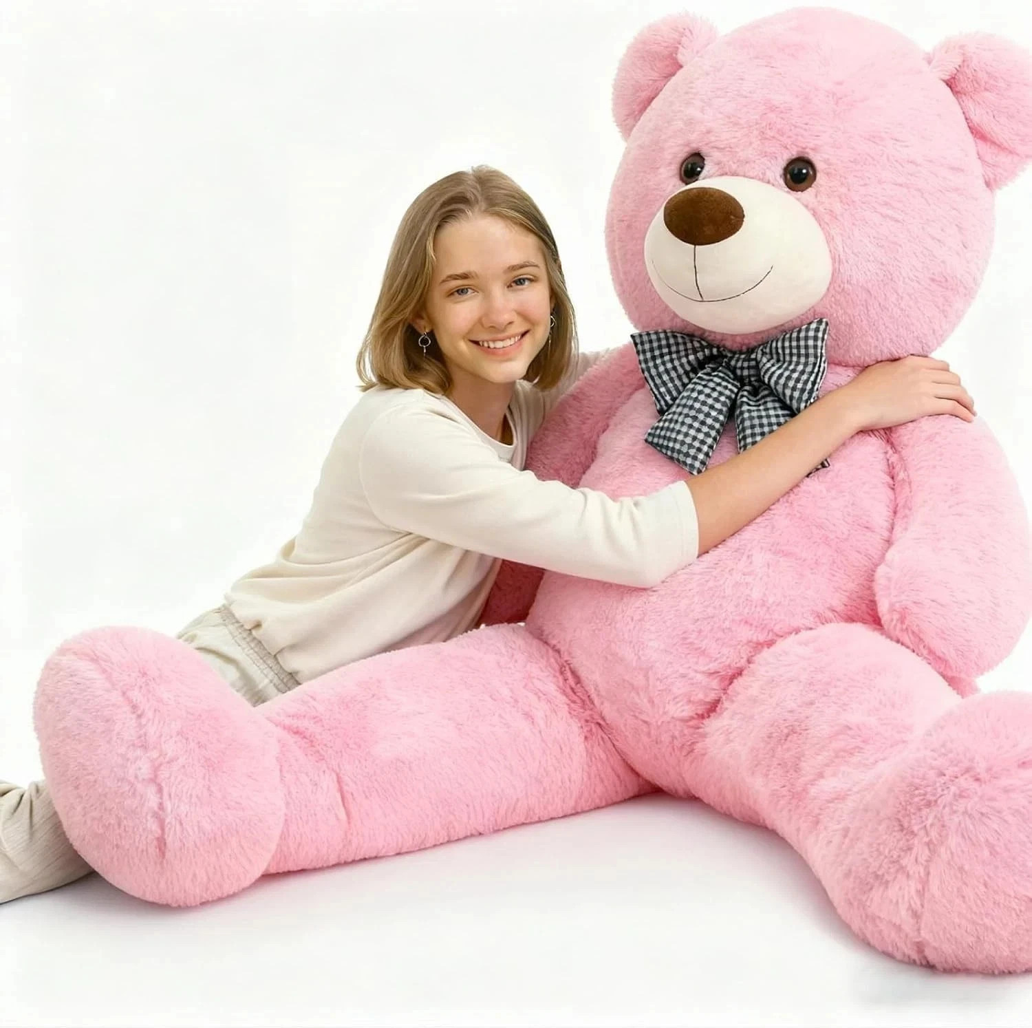 Big Pink Teddy Bear 47 Inch Giant Teddy Bear 4ft Tall, Stuffed Animal for Girls Big Pink Teddy Bear 47 Inch Giant Teddy Bear 4ft Tall, Stuffed Animal for Girls