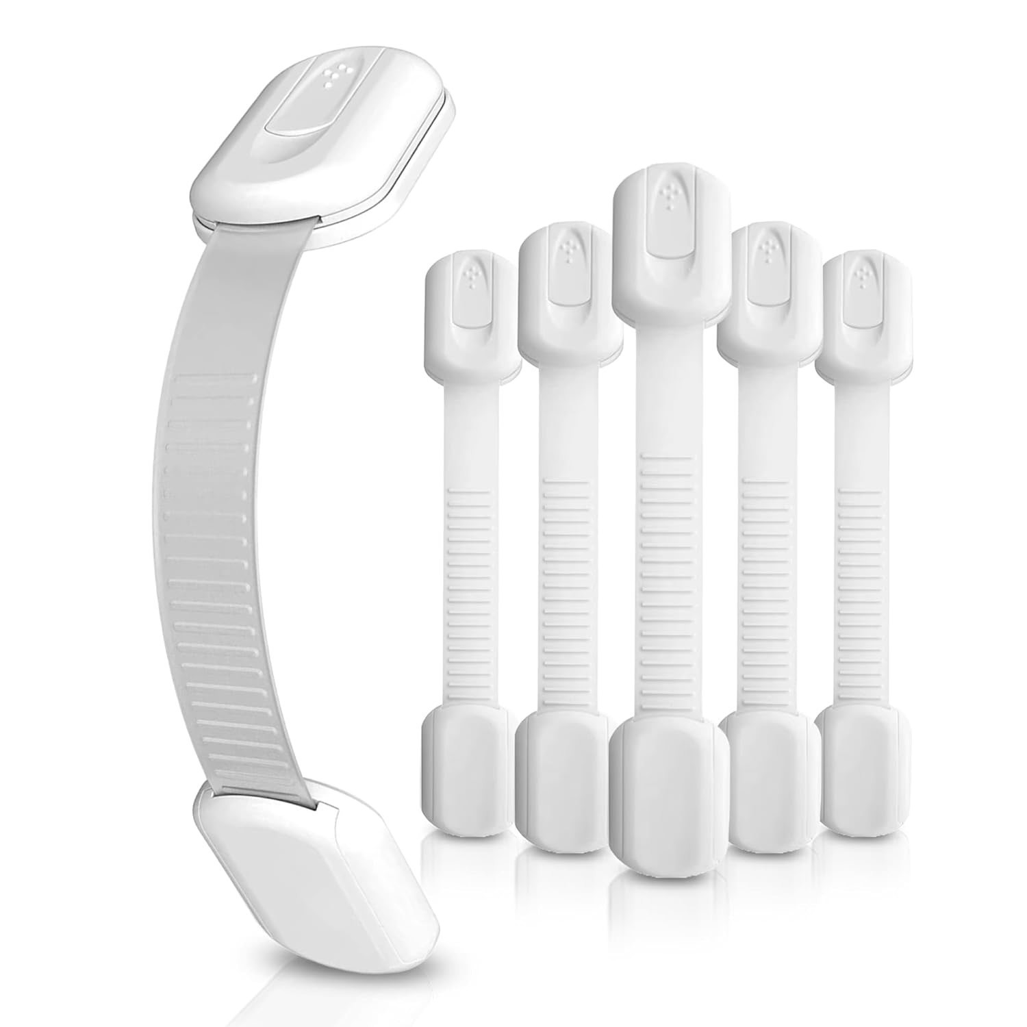 Child Safety Cabinet Locks Adjustable Baby Proof 6/8 Pack No Drill 3M Adhesive