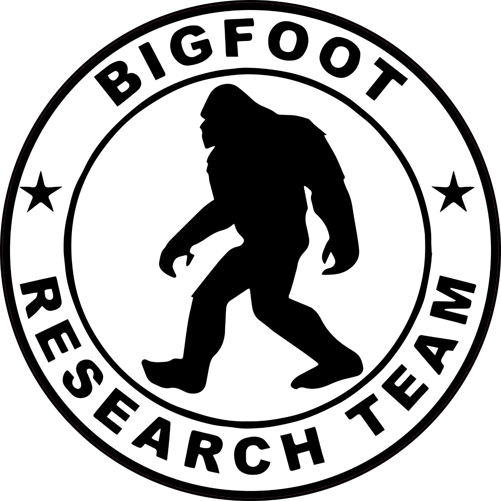 Bigfoot Research Team Large Magnet Set of 2 Magnets 9-Inch Circles