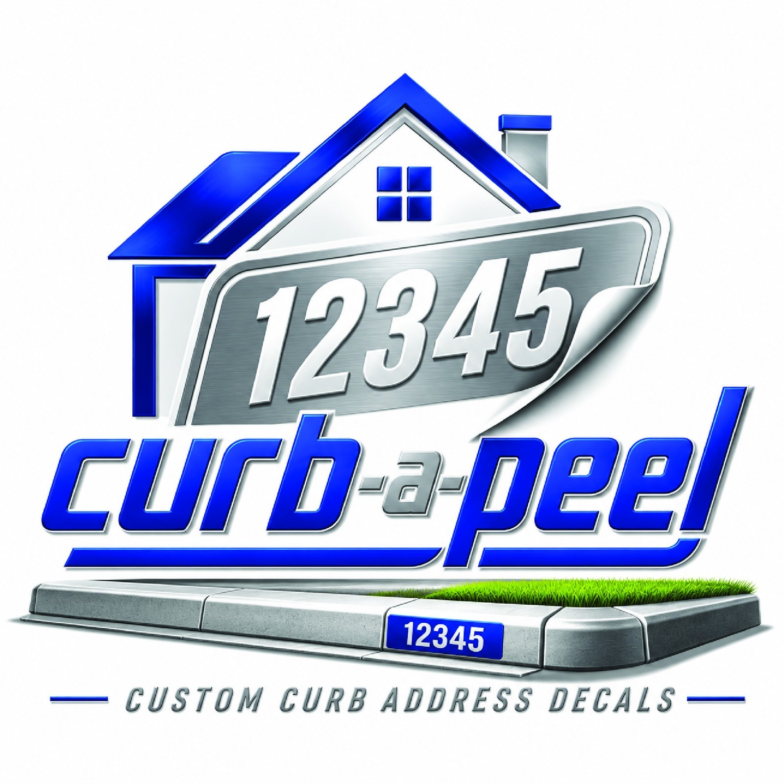 Custom Curb Address Decal Non Slip Long Lasting Made to Order