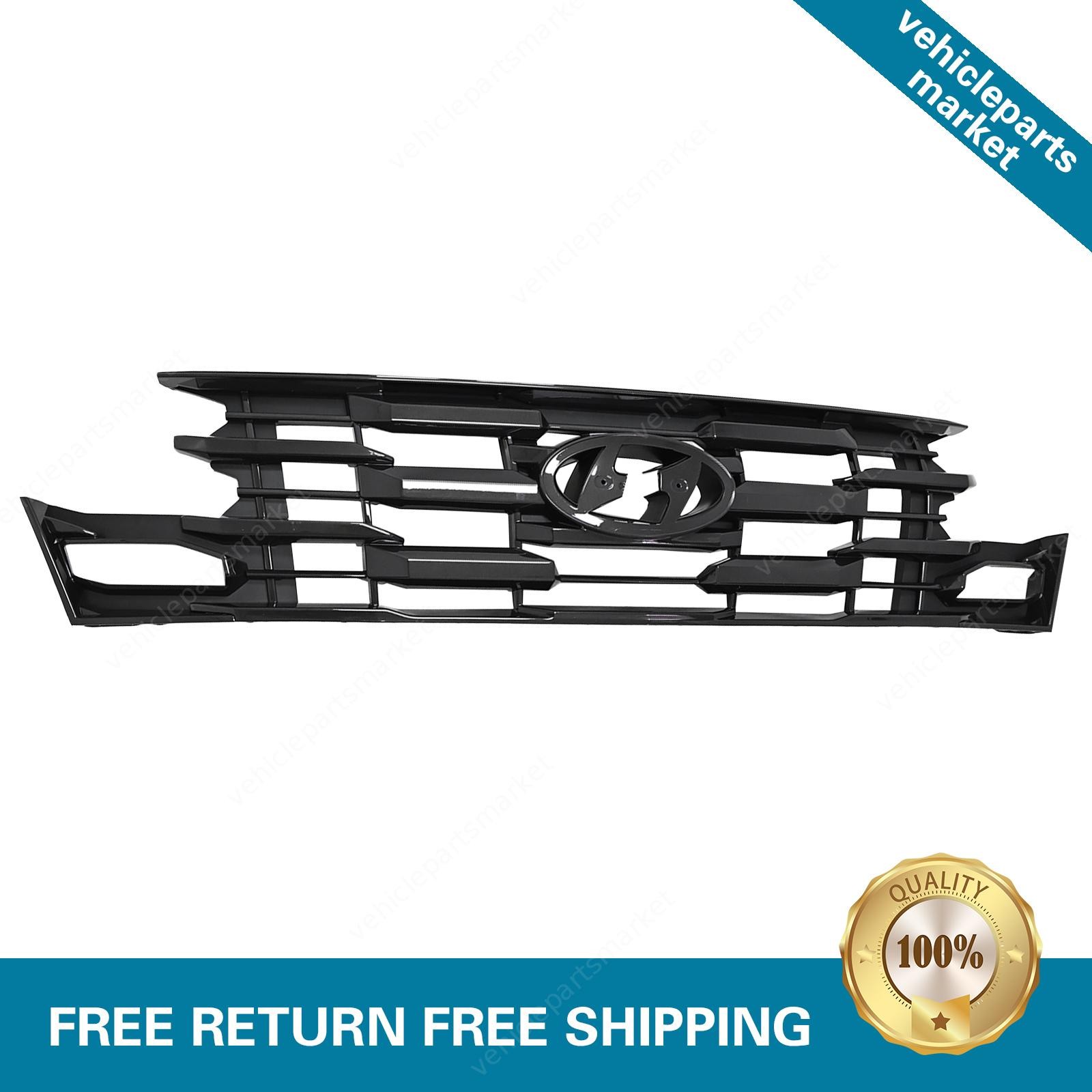 For Hyundai Tucson 2025 2026 Upper Grille Insert Dark chrome W/O Camera Hole