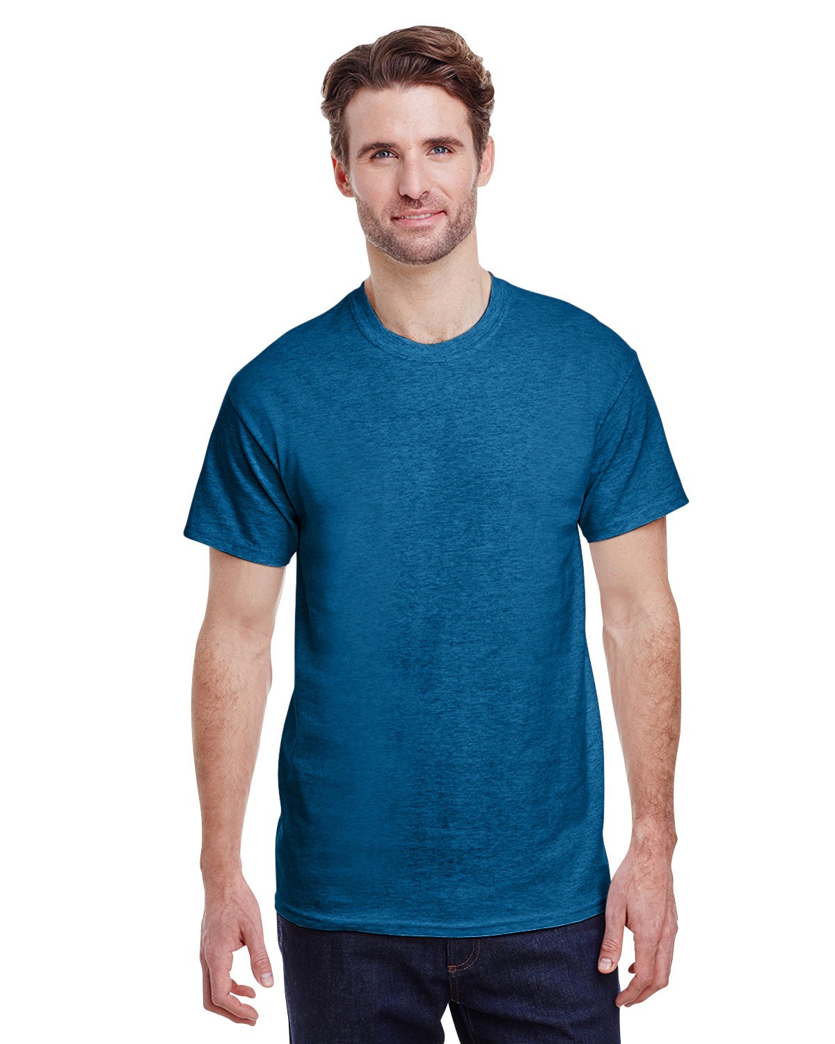 2 Pack Of Gildan G500 Adult Solid Heavy Cotton Tee Plain Blank Casual T-Shirt