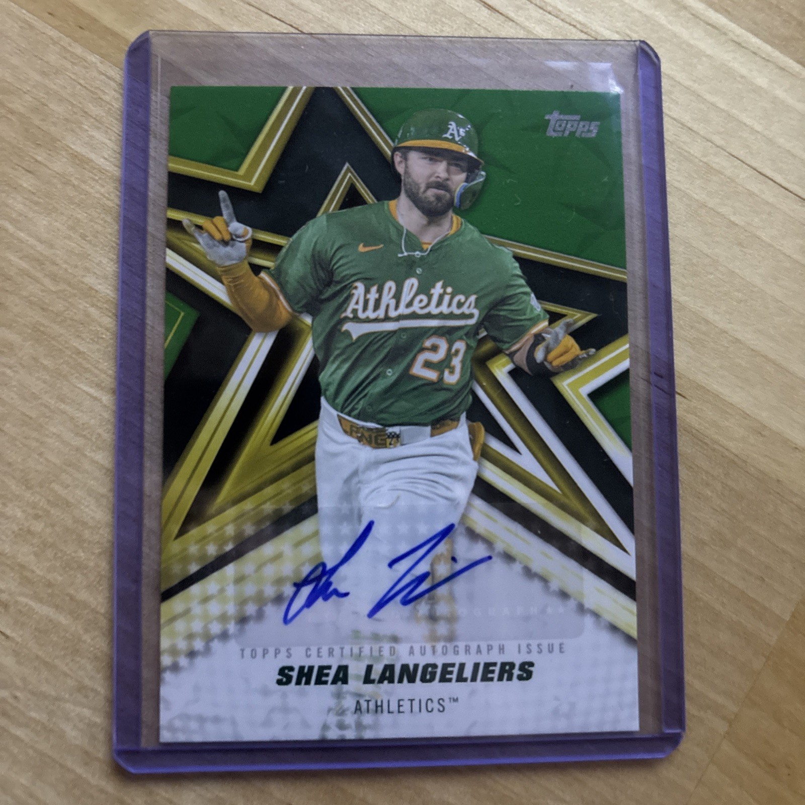Shea Langeliers 2026 Topps Auto Green /99 #BSA2-SL  Athletics Color Match