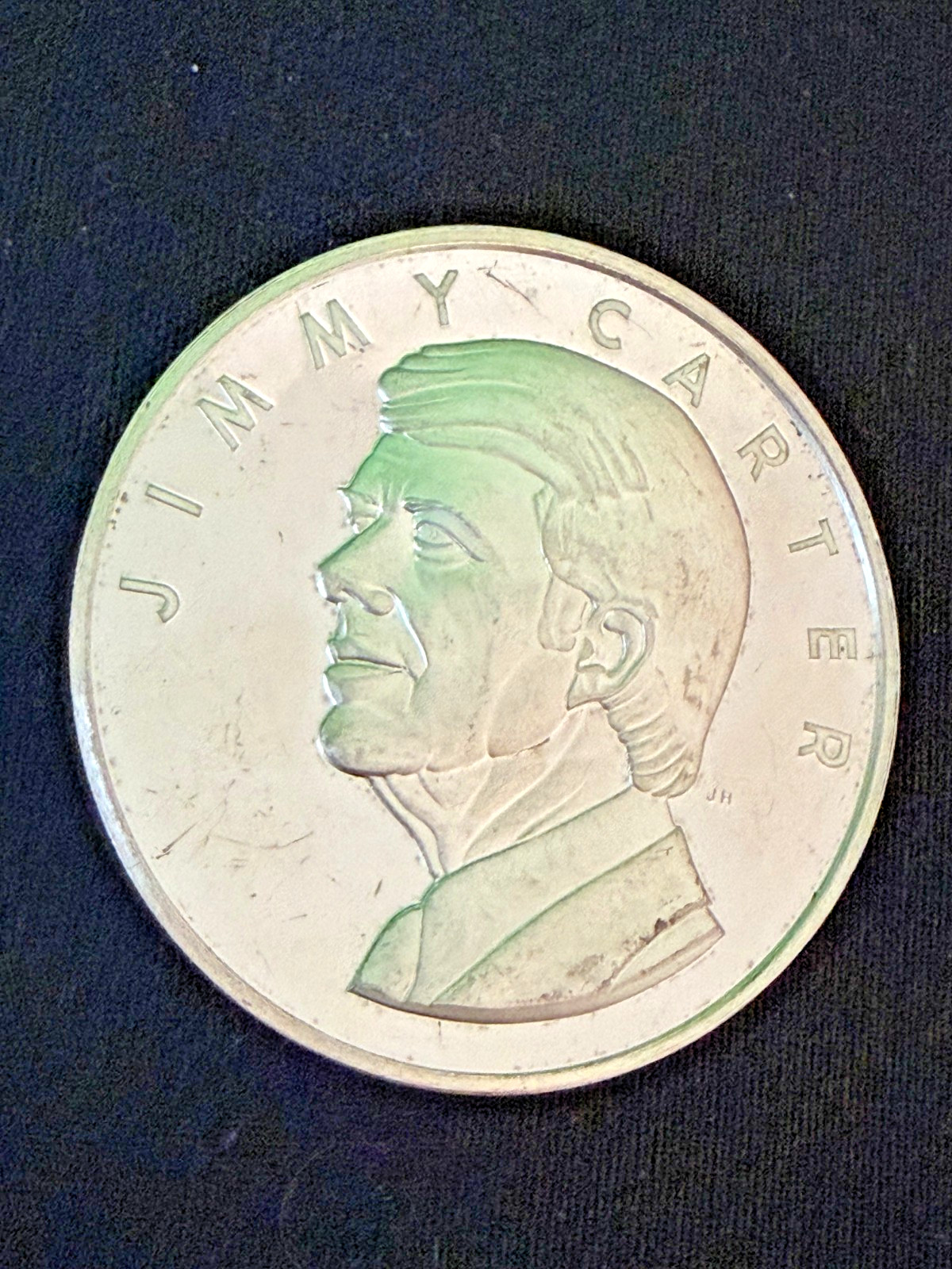 RARE 1977 Silver Jimmy Carter Reverse Proof 6.4 oz .999 Bullion Inaugural Coin