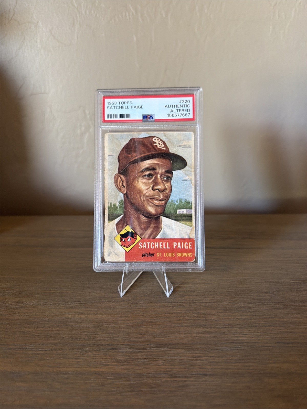 1953 Topps Set-Break #220 Satchel Paige PSA Authentic Altered 1953 Topps Set-Break #220 Satchel Paige PSA Authentic Altered