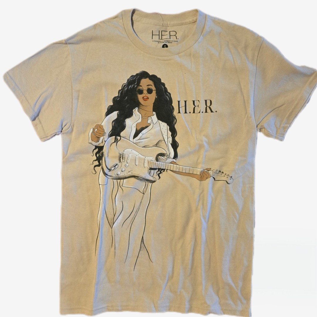 H.E.R. T-shirt Tan/Beige Tee NEW H.E.R. T-shirt Tan/Beige Tee NEW