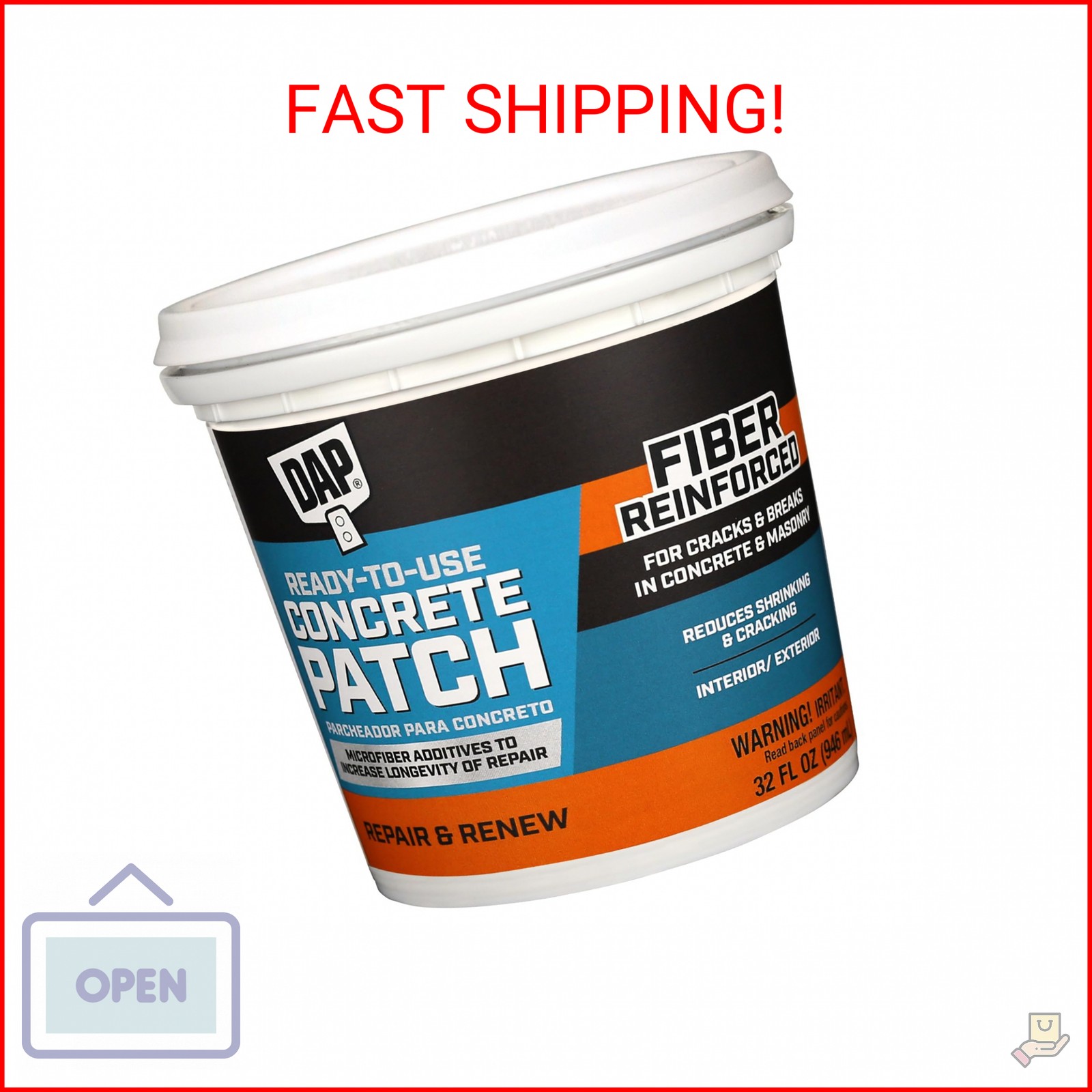 DAP Ready-Mixed Concrete Patch, Gray, 32 Oz (7079831084)