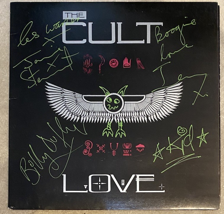 The Cult Love Fully Band Signed Vinyl LP Ian Astbury Billy Duffy Jamie Stewart 5