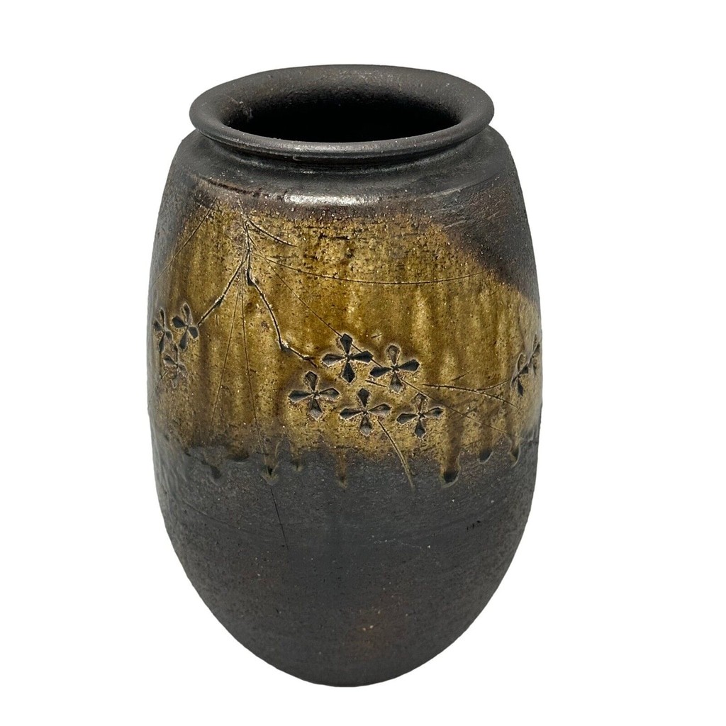 Shōwa Shigaraki Yaki Japanese Flower Vase, Japan, 1960s