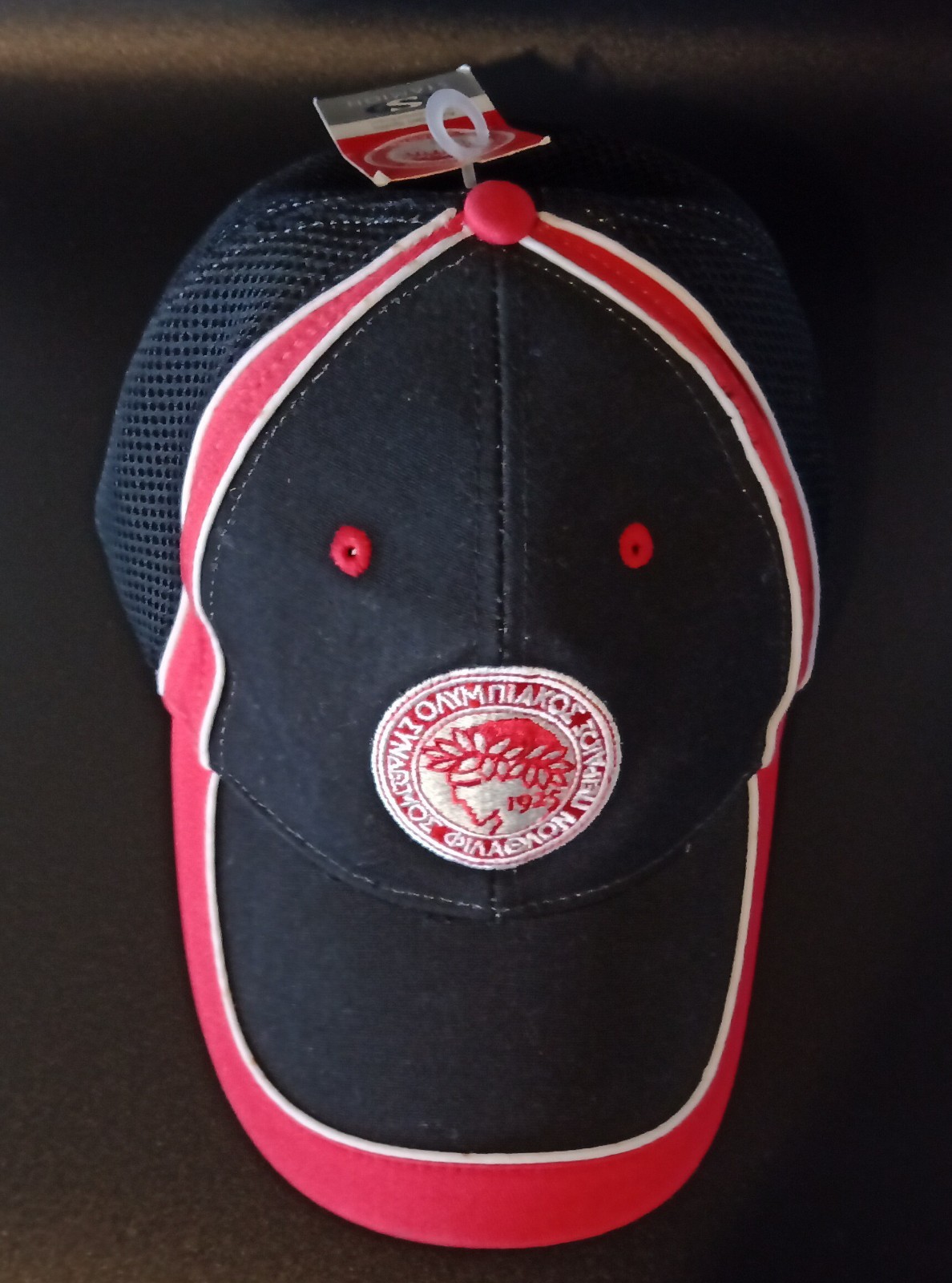 Olympiacos Retro Minimalist Design Embroidered Dad Hat Soccer Football Cap