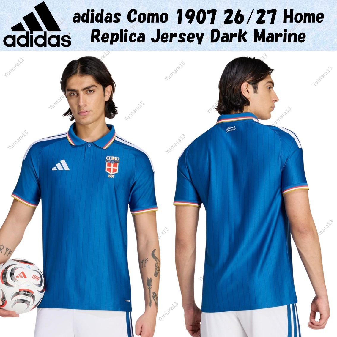 adidas Como 1907 26/27 Home Replica Jersey Dark Marine KH1328 Japan Size