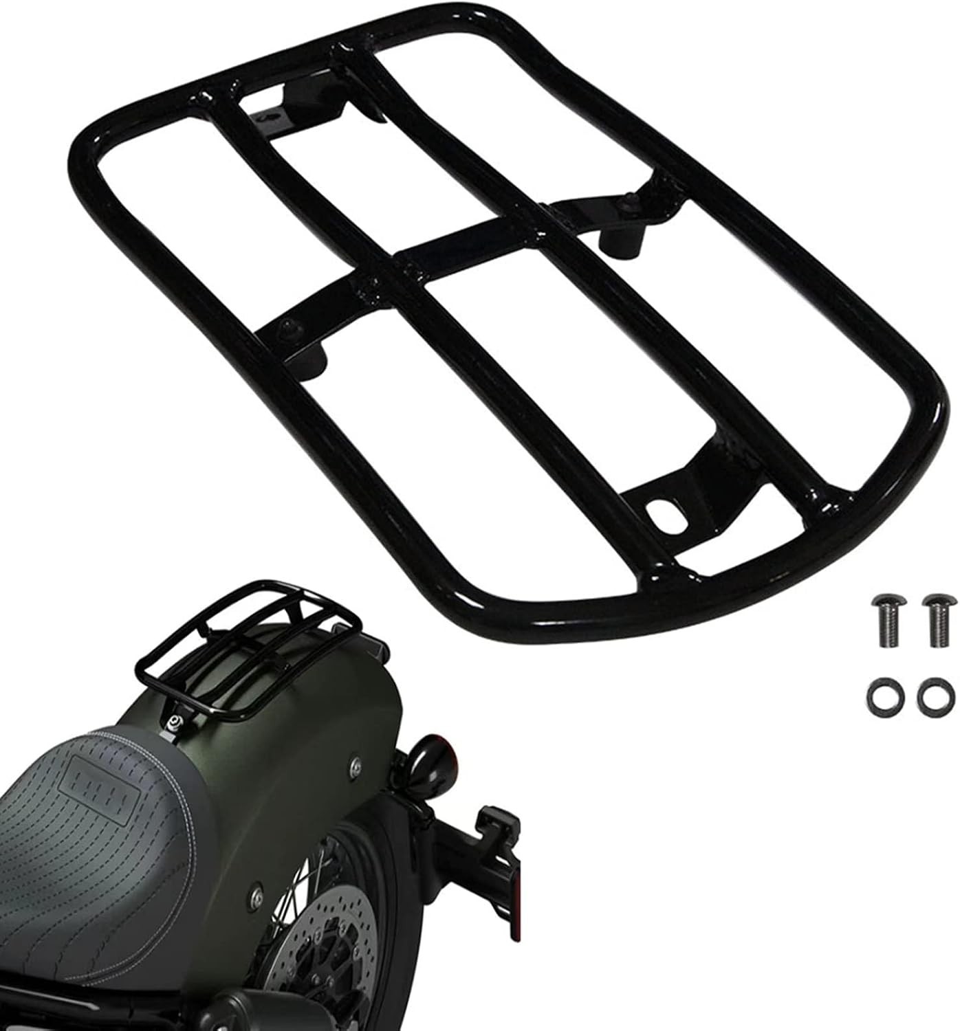 Motorcycle Luggage Rack for 2022–2024 Indian Chief Dark Horse, Rear Cargo Tail