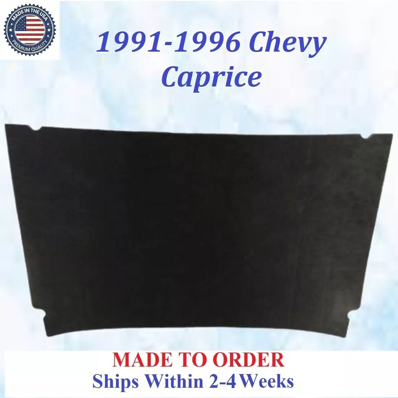 NEW 1991-1996 Chevrolet Caprice HOOD INSULATION GRAY/BLACK REM #CVY-HIN-225