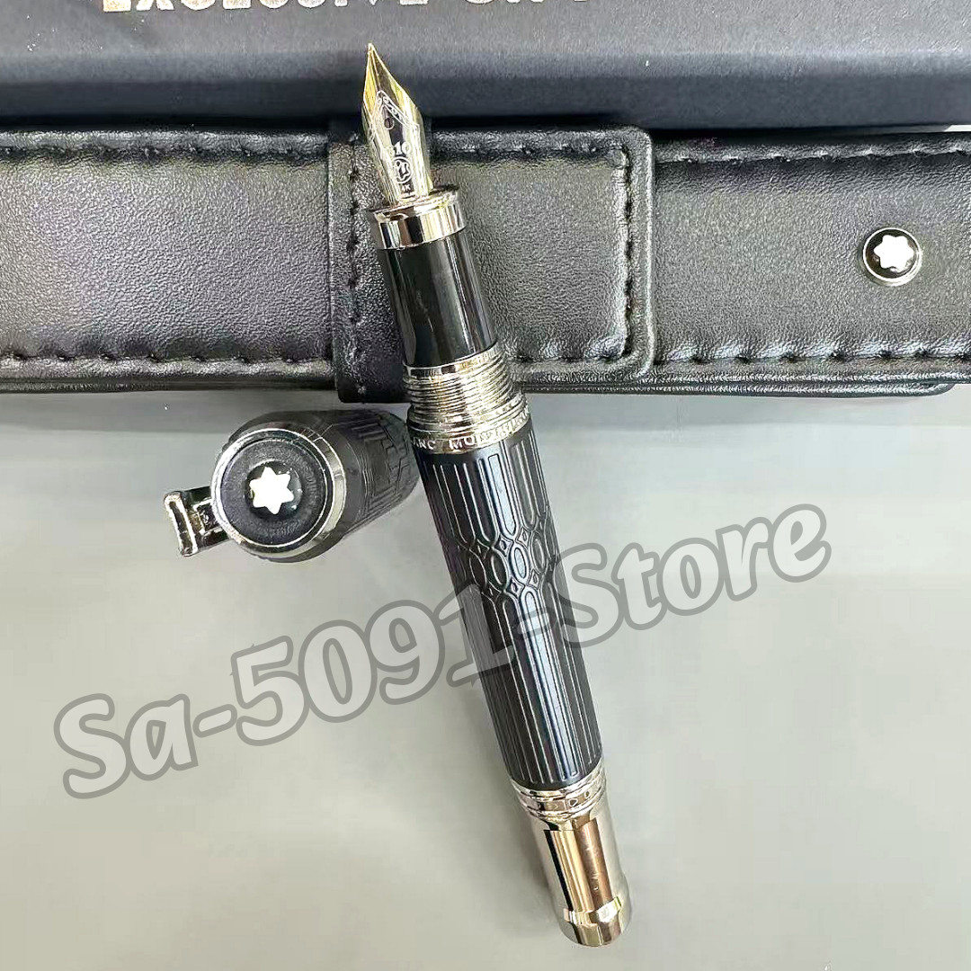 MONTBLANC Victor Hugo Writers Edition Black Resin Fountain Pen Luxury Gift