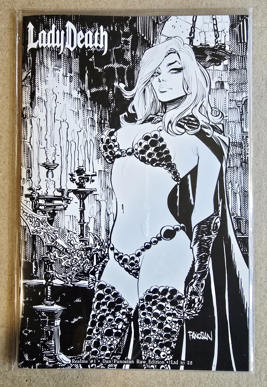 Lady Death Realms#1 * Dan Panosian RAW Edition* Rare* Ltd To 25 Copies* NM-MINT Lady Death Realms#1 * Dan Panosian RAW Edition* Rare* Ltd To 25 Copies* NM-MINT