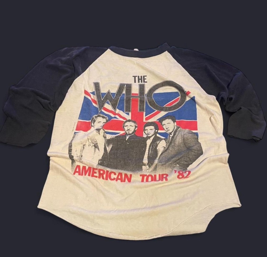 1982 The Who “American Tour ’82” Baseball Tee Rare vintage 1982 1982 The Who “American Tour ’82” Baseball Tee Rare vintage 1982