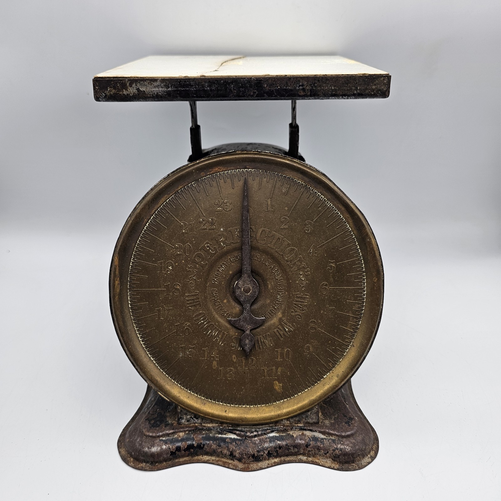 Antique Perfection Slanting Dial Scale 24 Lbs Antique Perfection Slanting Dial Scale 24 Lbs