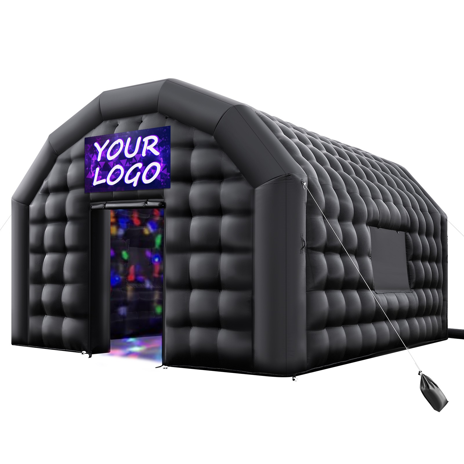 VEVOR Inflatable Nightclub Tent Blower 16.4x13.x12.5 ft Portable Cube for Party