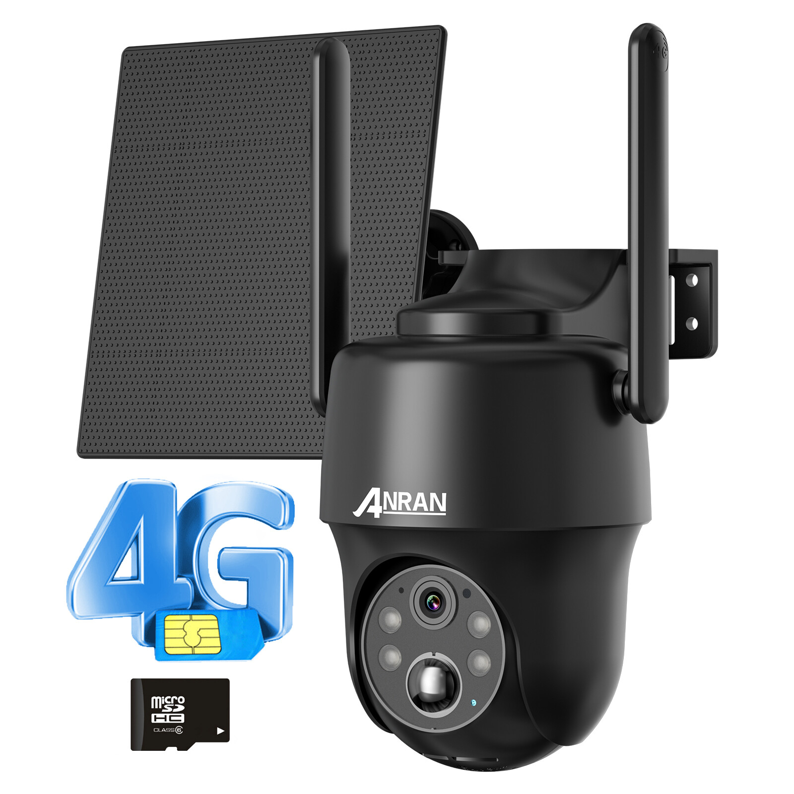 ANRAN 4G LTE Cellular Solar Security Cameras Wireless Outdoor PTZ with SIM Card