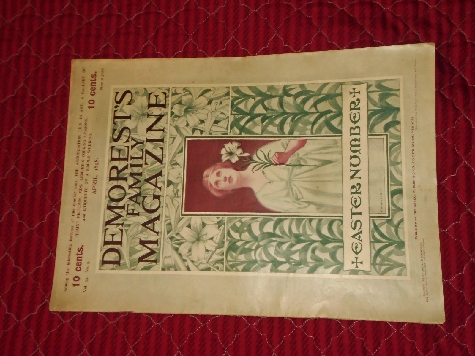 Demorest's Family Magazine EASTER April 1898 Vol 34 No 5 COMPLETE NICE