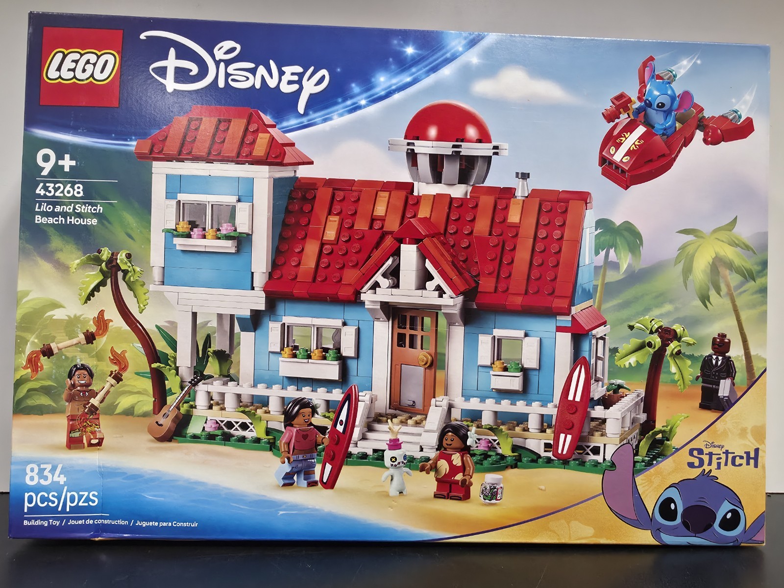 LEGO 43268 Disney Lilo and Stitch Beach House 834 pcs. NEW/SEALED/DMG PKG LEGO 43268 Disney Lilo and Stitch Beach House 834 pcs. NEW/SEALED/DMG PKG