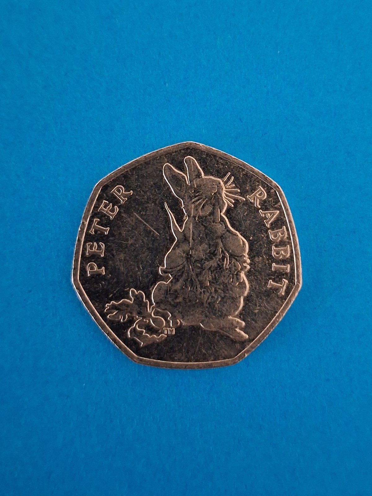 Rare Royal Mint Beatrix Potter 2018 Peter Rabbit Eating 50p Coin