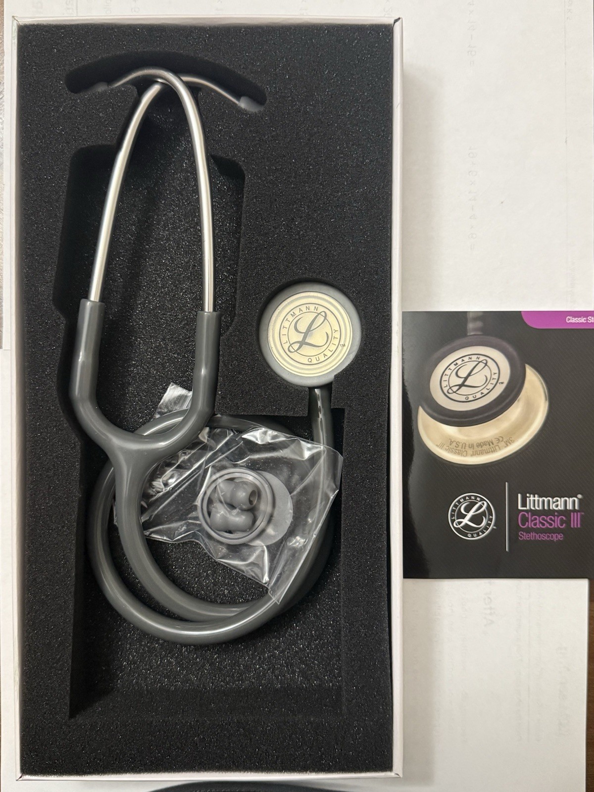 3M™ Littmann® Classic III Stethoscope Black - Black Edition 27 inch, 6163