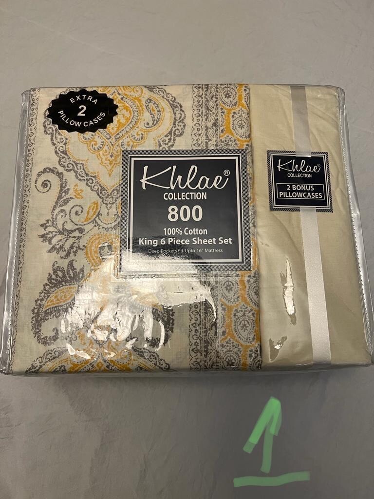 king size 100% cotton bed sheets. 6 Pieces Set.  Send Me a Mail Of The Number