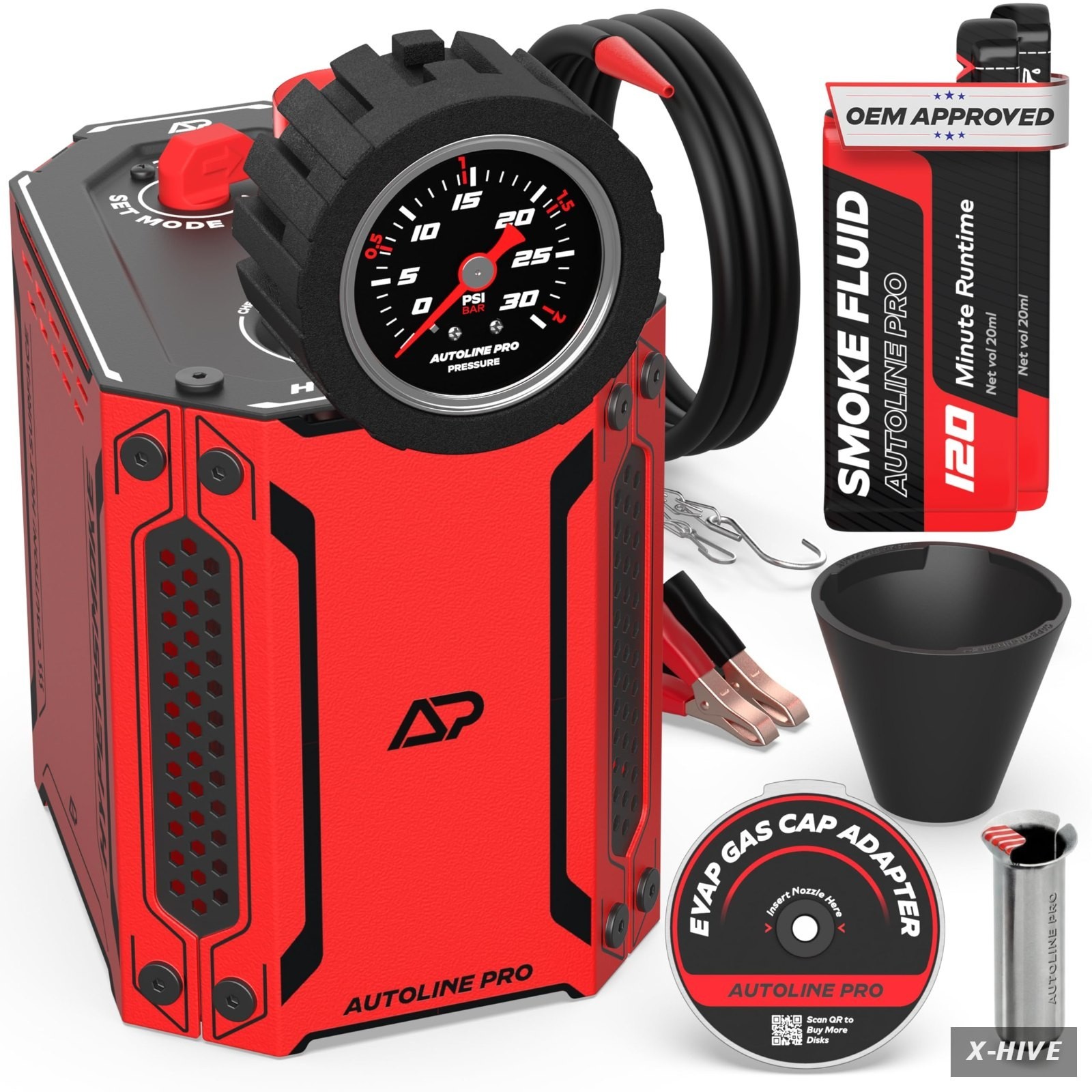 AutoLine Pro HyperSmoke™ Automotive Smoke Machine EVAP Vacuum Leak Tester ...
