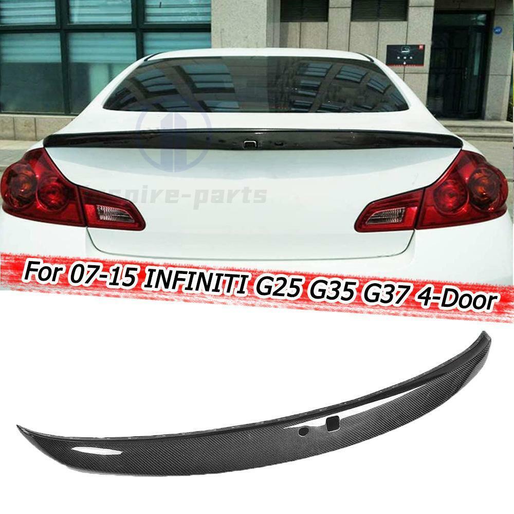 FOR 07-15 INFINITI G25 G35 G37 Q40 4-Door SEDAN CARBON FIBER STYLE TRUNK SPOILER