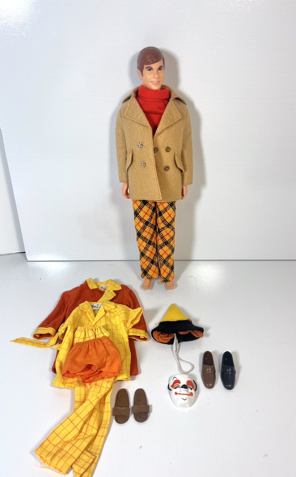 Vintage 60’s Lot Good Looking Ken Doll Outfits Accessories #1428 Breakfast At 7