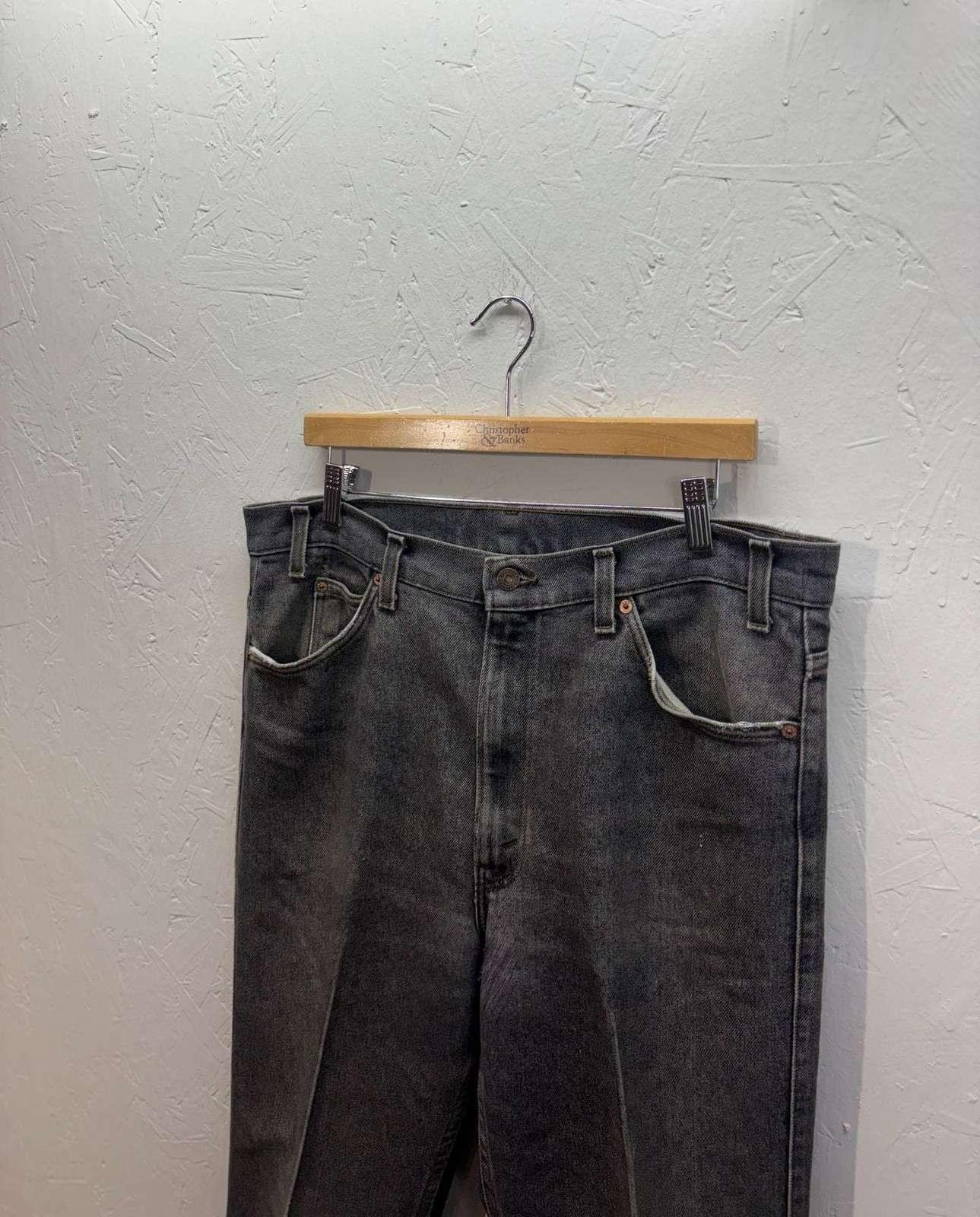 80s Black Dark Wash Levis Jeans W36 L34 Black