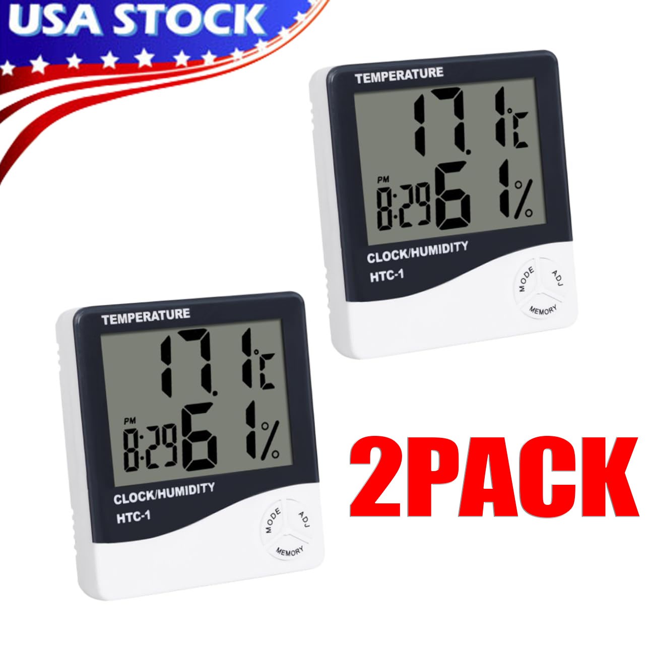 THERMOMETER INDOOR Digital LCD Hygrometer Temperature Humidity Meter Alarm Clock THERMOMETER INDOOR Digital LCD Hygrometer Temperature Humidity Meter Alarm Clock