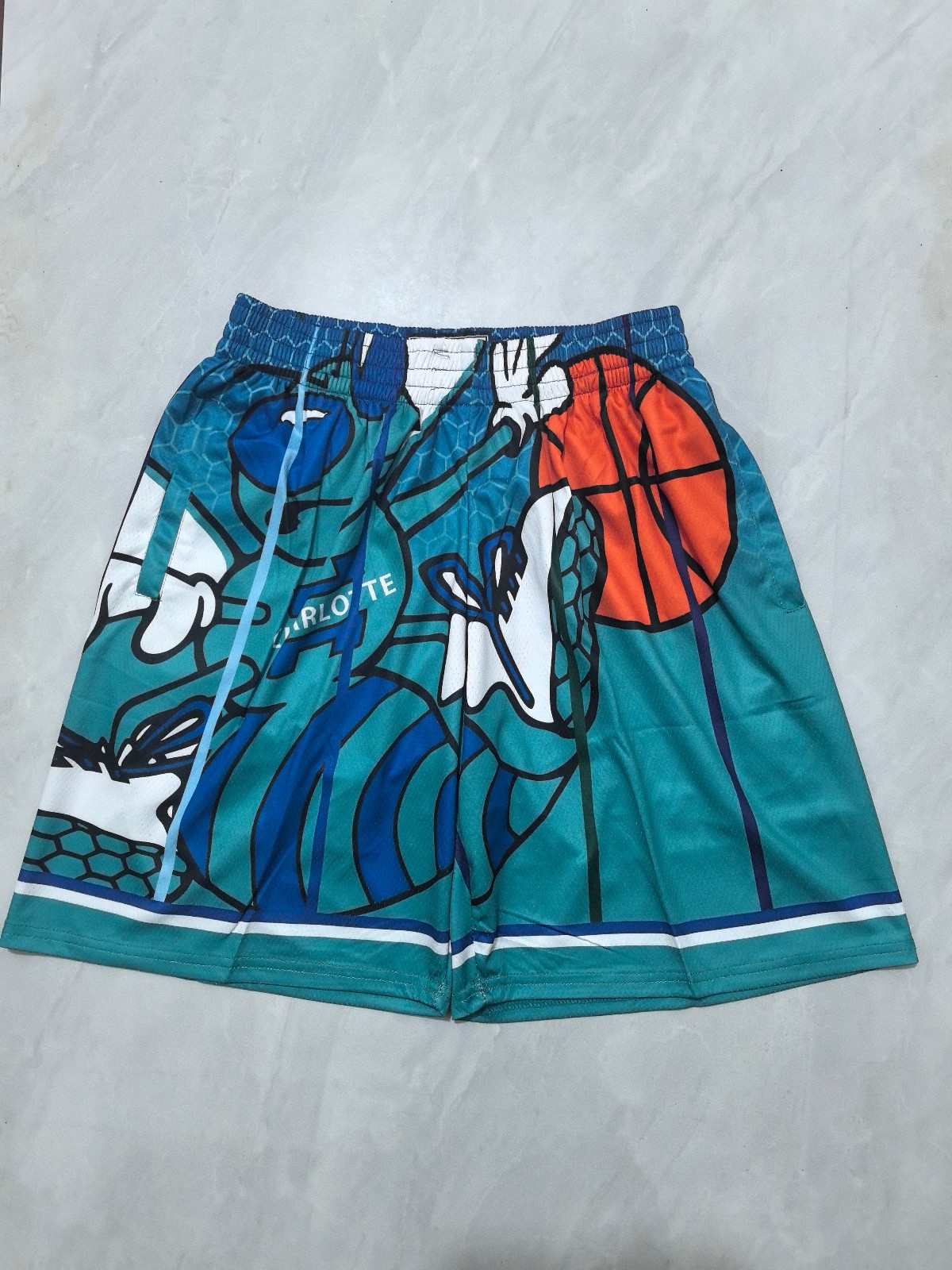 New Charlotte Hornets Swing Men heat transfer printing Basketball Shorts