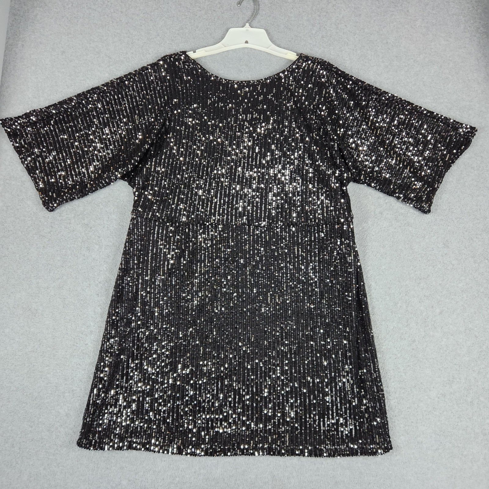 Cato Collection Limited Edition Dress Womens XL Black Sequin Cowl Neck Party