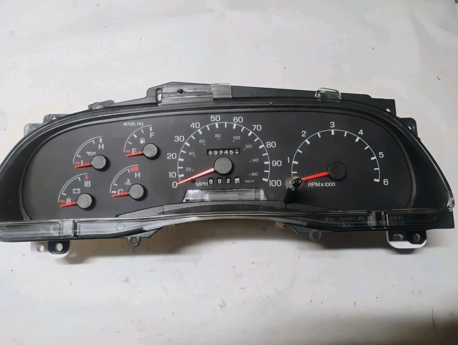 1999 2000 2001 FORD F250 F350 GAS AUTO OEM GAUGE INSTRUMENT CLUSTER TESTED 137k 1999 2000 2001 FORD F250 F350 GAS AUTO OEM GAUGE INSTRUMENT CLUSTER TESTED 137k