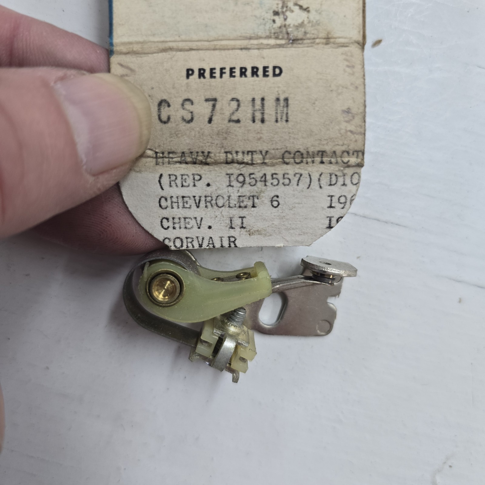 NOS Preferred CS72HM Heavy Duty Points Delco D108P 1954557 Chevy 6 Corvair Ignit NOS Preferred CS72HM Heavy Duty Points Delco D108P 1954557 Chevy 6 Corvair Ignit