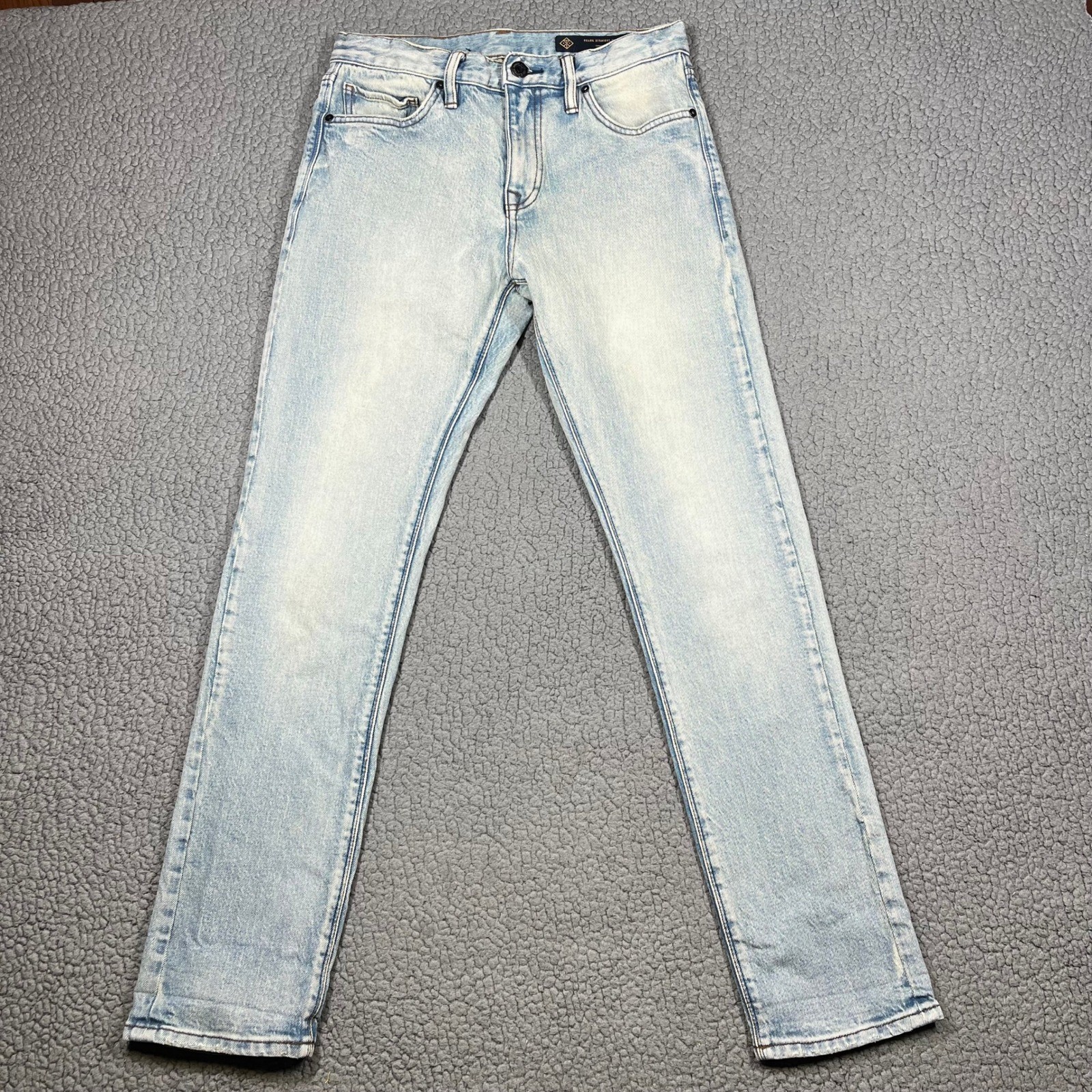 Roark HWY 128 Denim Mens Straight Fit Jeans Light Wash Blue Size 30 Stretch